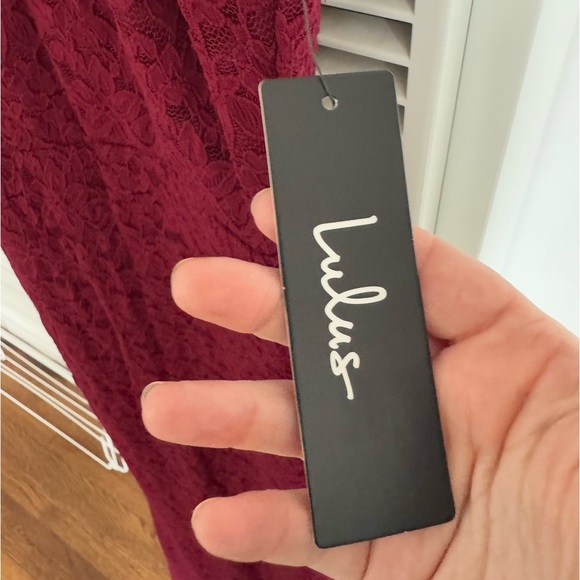 Lulu’s Ephemeral Allure Burgundy Lace Maxi Dress - Picture 6 of 7